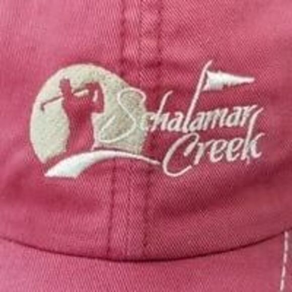 Shalimar Creek golf Hat hook & loop strapback Page & Tuttle red - Picture 5 of 11